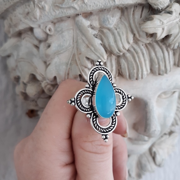 *Sale* New Chalcedony 925 Silver Ring. - Picture 3 of 8